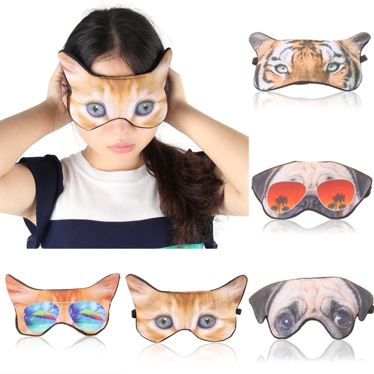 3D Eye Mask Shading Sleeping Cartoon Animal Printed Eye Mask(Cat)