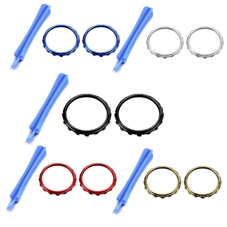For Xbox One Elite 5pairs 3D Replacement Ring + Screwdriver Handle Accessories, Colour:Silver Plating