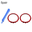 For Xbox One Elite 5pairs 3D Replacement Ring + Screwdriver Handle Accessories, Colour:Red Plating - XBOX Spare Parts by PMC TechLife | Online Shopping South Africa | PMC TechLife