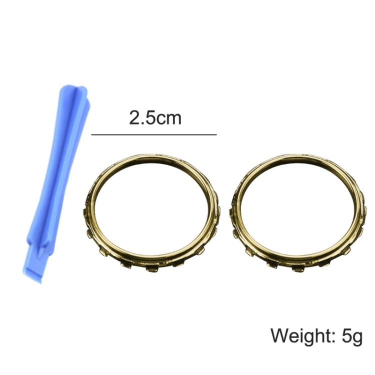 For Xbox One Elite 5pairs 3D Replacement Ring + Screwdriver Handle Accessories, Colour:Blue Plating