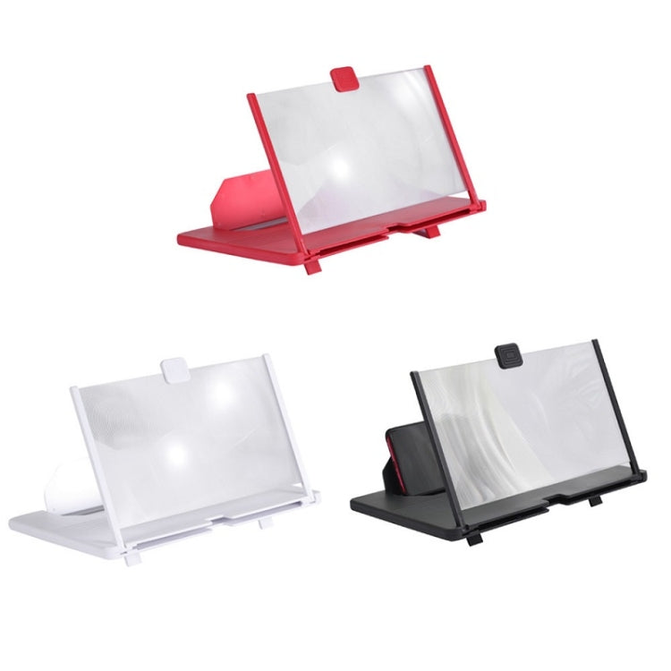 12 Inch Pull-Out Mobile Phone Screen Magnifier 3D Desktop Stand, Style:HD Model(Red)