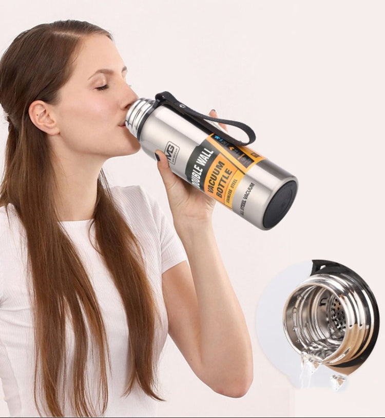 Outdoor Thermos Portable Large Capacity Insulated Cup, Capacity:750ml(Silver)