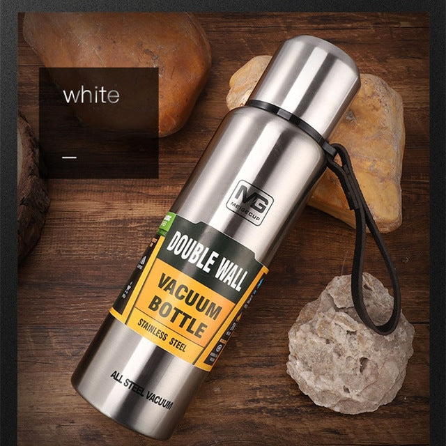 Outdoor Thermos Portable Large Capacity Insulated Cup, Capacity:1500ml(Silver)