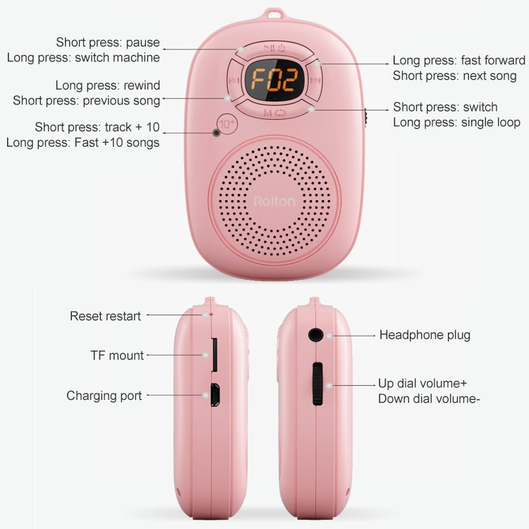 Rolton E200 Mobile Phone Wireless Bluetooth Speaker Mini Portable Outdoor Small Audio Subwoofer Speaker(Blue)