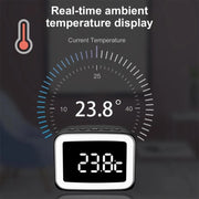 AEC BT-511 Mini LED HD Mirror Bluetooth Speaker, Support 32GB TF Card & 3.5mm AUX & Dual Alarm Clock & Real-time Temperature & Hands-free Calling(Red)