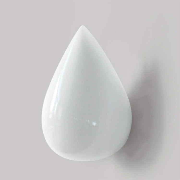 Creative Water Droplets Wall Hooks Home Decoration Resin Mural 3D Coat Hook Single Hooks Wall Hanger, Size:Small Size(White)