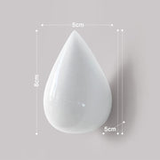 Creative Water Droplets Wall Hooks Home Decoration Resin Mural 3D Coat Hook Single Hooks Wall Hanger, Size:Small Size(White)