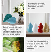 Creative Water Droplets Wall Hooks Home Decoration Resin Mural 3D Coat Hook Single Hooks Wall Hanger, Size:Small Size(White)