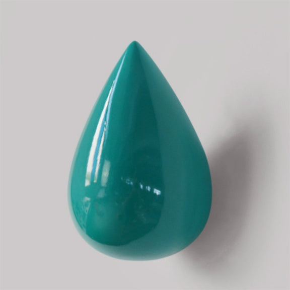 Creative Water Droplets Wall Hooks Home Decoration Resin Mural 3D Coat Hook Single Hooks Wall Hanger, Size:Small Size(Green)