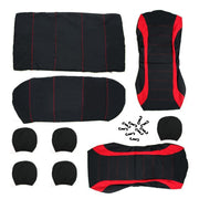 9 PCS Four Seasons Universal Seat Cover Cushion Car Fur Seat Covers Set Universal Cushion(Red)