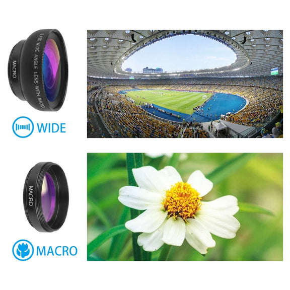 0.45X Ultra Wide Macro Combination Phone Lens with Clip(APL-0.45XWM)