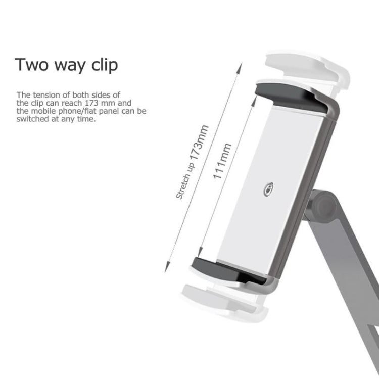 AP-7X Universal Aluminum Stand Desk Mount Holder for 4.7-9.7 inch Phone & Tablet PC(Silver Gray)