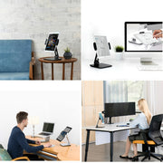AP-7X Universal Aluminum Stand Desk Mount Holder for 4.7-9.7 inch Phone & Tablet PC(Silver Gray)