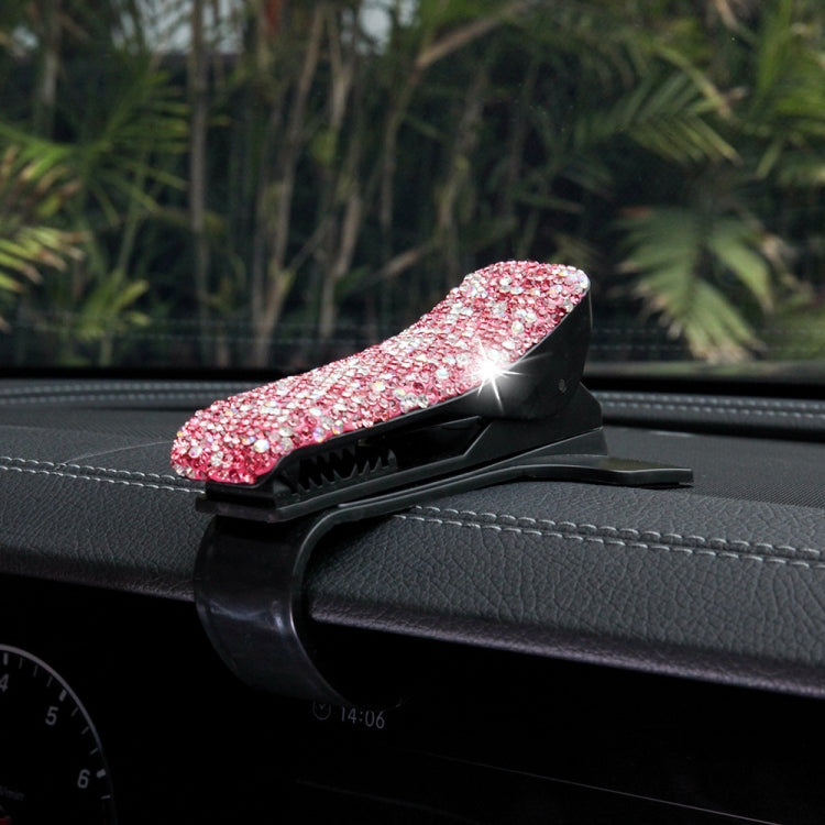 Diamond Car Phone Holder 360 Degree Rotating Creative Car Dashboard Mobile Holders(Pink Color Mixing)