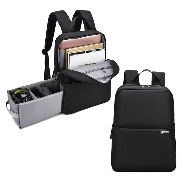 CADeN L4 Double-layer Casual Computer Backpack Multi-function Digital Camera Bag (Black)