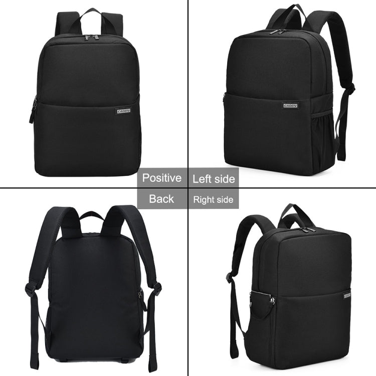 CADeN L4 Double-layer Casual Computer Backpack Multi-function Digital Camera Bag (Black)