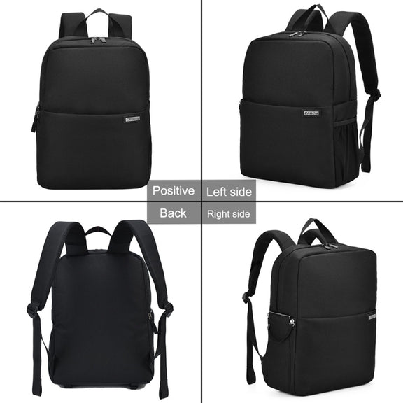 CADeN L4 Double-layer Casual Computer Backpack Multi-function Digital Camera Bag (Black)