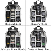 CADeN Shoulder Digital Camera Bag Outdoor Nylon Photography Backpack(Black Small Bag)