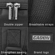 CADeN Shoulder Digital Camera Bag Outdoor Nylon Photography Backpack(Black Small Bag)