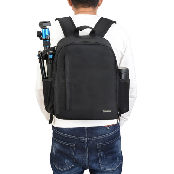 CADeN Shoulder Digital Camera Bag Outdoor Nylon Photography Backpack(Black Small Bag)