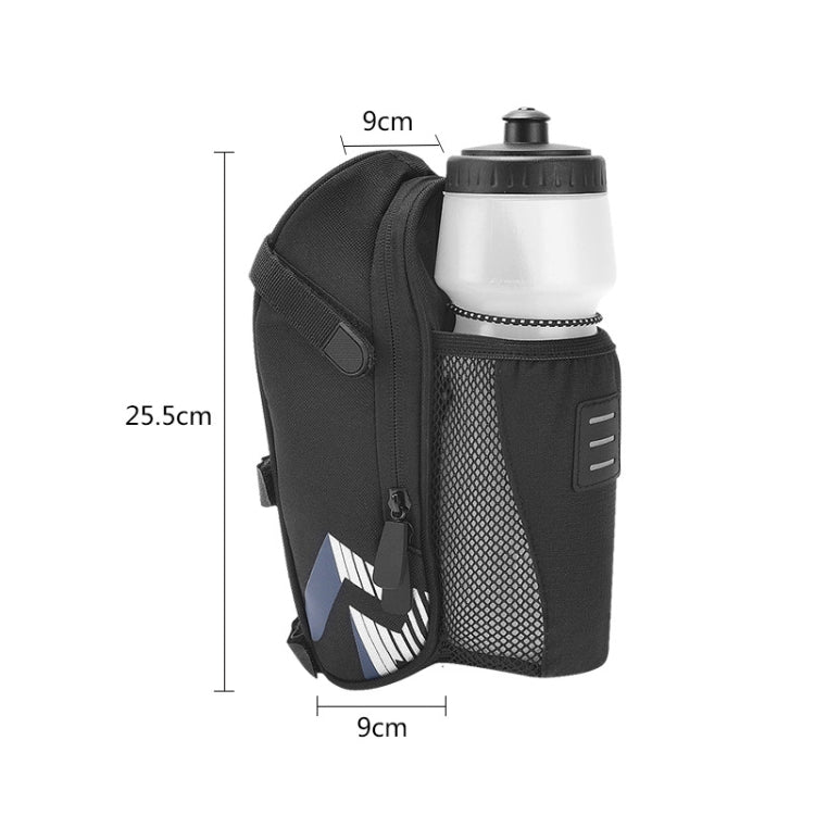 ROSWHEEL 1.8L Bicycle Tail Bag Saddle Bag Kettle Bag Can Hang Taillights(Black)