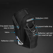 ROSWHEEL 1.8L Bicycle Tail Bag Saddle Bag Kettle Bag Can Hang Taillights(Black)