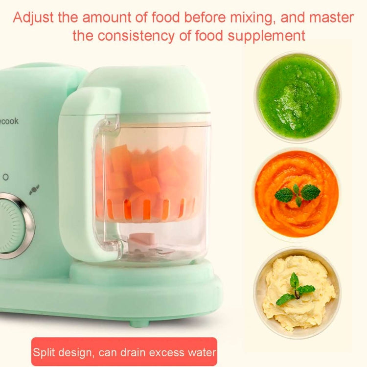 Multifunction Baby Food Cooking Maker Steamer Mixing Grinder Food Supplementary Machine EU Plug(Pink)