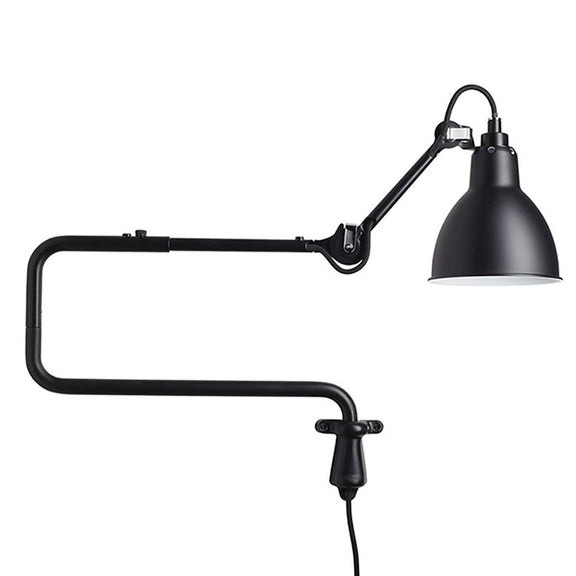 Classic Adjustable Modern Industrial Long Swing Arm Wall Lamp with LED Light Source(Gray)