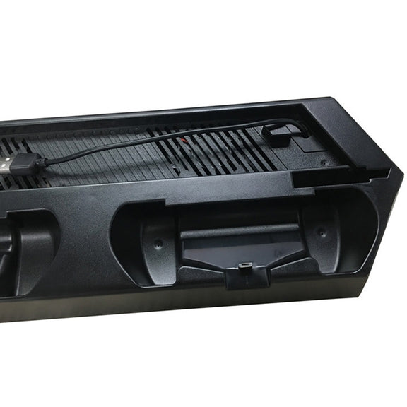 KJH PSLIM-03 Multi-function Host Bracket Cooling Fan Ultra-thin Machine Bracket Fan Charger for PS4 / SLIM Console