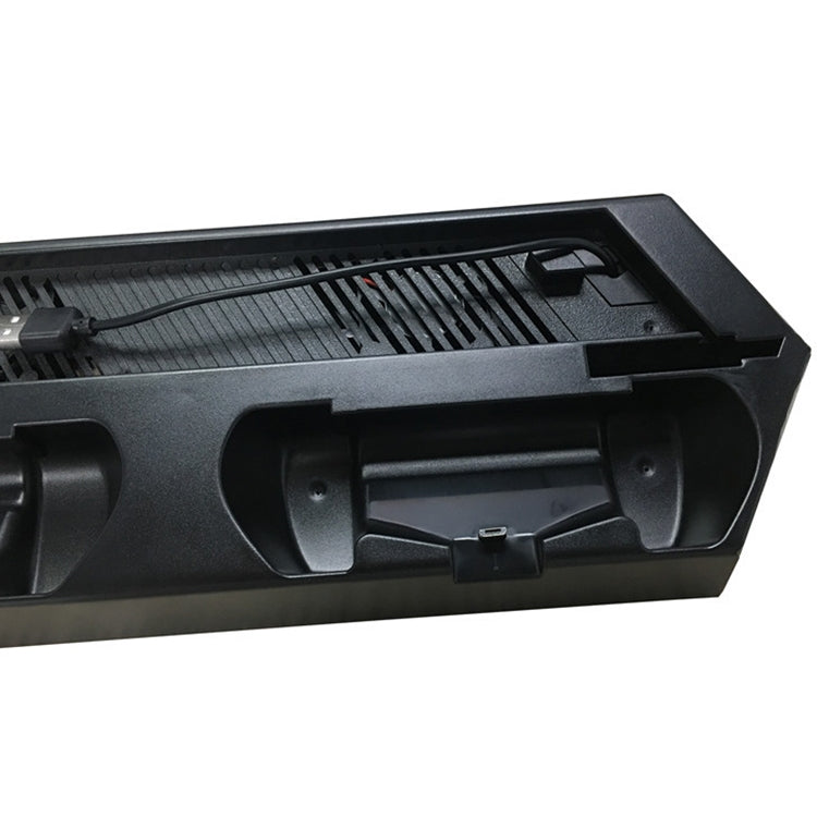 KJH PSLIM-03 Multi-function Host Bracket Cooling Fan Ultra-thin Machine Bracket Fan Charger for PS4 / SLIM Console