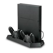 KJH PSLIM-03 Multi-function Host Bracket Cooling Fan Ultra-thin Machine Bracket Fan Charger for PS4 / SLIM Console