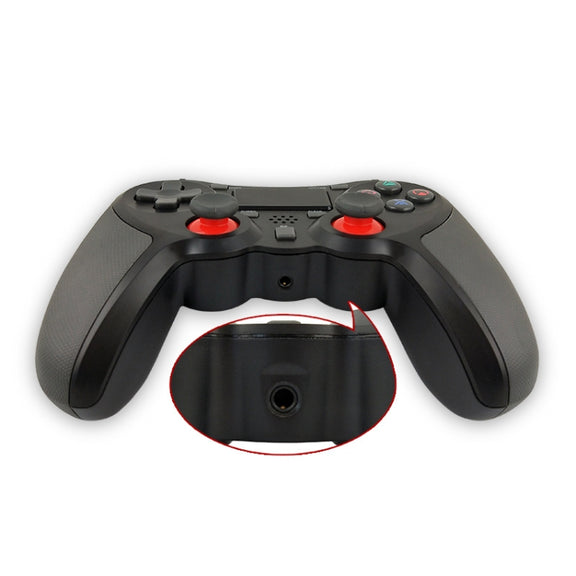 Rubberized Wireless Game Controller Bluetooth Handle for PS4 Host(White)