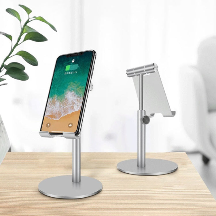 Adjustable Aluminum Alloy Cell Phone Tablet Holder Desk Stand Mount(Rose Gold)