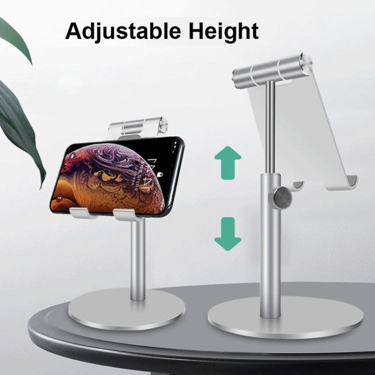 Adjustable Aluminum Alloy Cell Phone Tablet Holder Desk Stand Mount(Rose Gold)