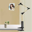 360 Degree Rotation Lazy Mount Folding Long Arm Phone Stand Holder for 4-14 Inch Tablet & Phone(Black Gold) - Lazy Bracket by PMC TechLife | Online Shopping South Africa | PMC TechLife