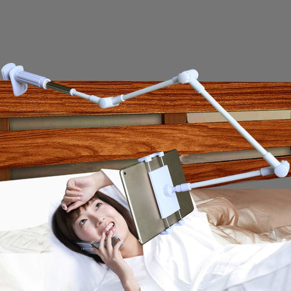 360 Degree Rotation Lazy Mount Folding Long Arm Phone Stand Holder for 4-14 Inch Tablet & Phone(Gold)