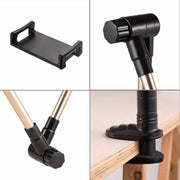 360 Degree Rotation Lazy Mount Folding Long Arm Phone Stand Holder for 4-14 Inch Tablet & Phone(Gold)