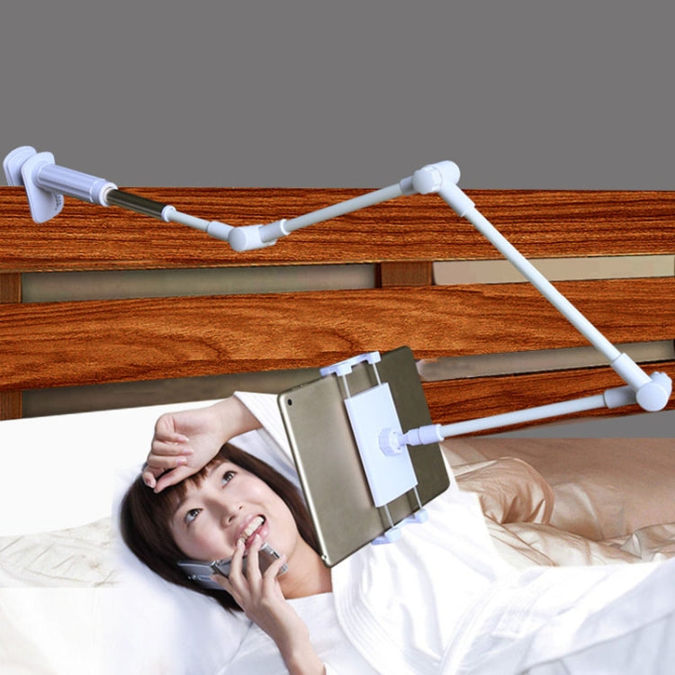 360 Degree Rotation Lazy Mount Folding Long Arm Phone Stand Holder for 4-14 Inch Tablet & Phone(Rose Gold)