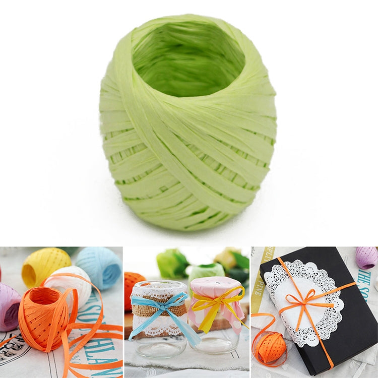 20M Paper Rope Raffia Ribbon Natural Lace Rope Gift Box Wrapping DIY Decoration(Light Blue)