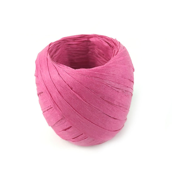 20M Paper Rope Raffia Ribbon Natural Lace Rope Gift Box Wrapping DIY Decoration(Pink)