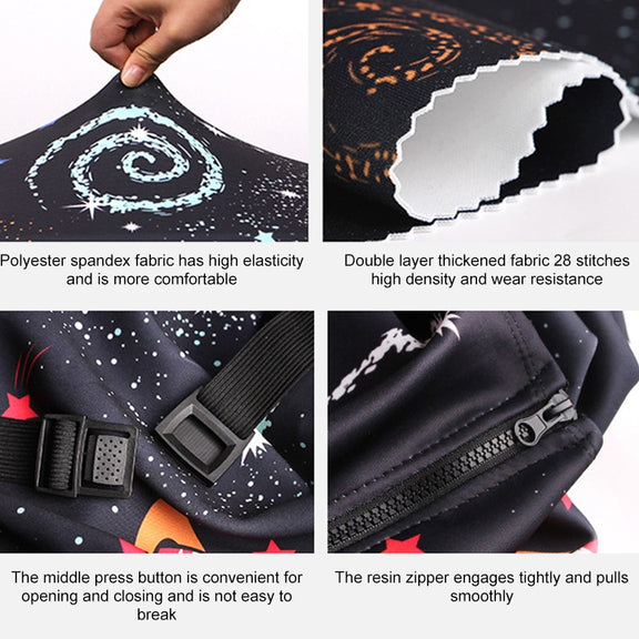 Travel Abrasion-resistant Elastic Luggage Protective Cover Suitcase Dust Covers, Size:22-24 inch(Gradient Ripple)