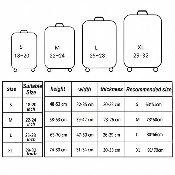 Travel Abrasion-resistant Elastic Luggage Protective Cover Suitcase Dust Covers, Size:22-24 inch(Gradient Ripple)