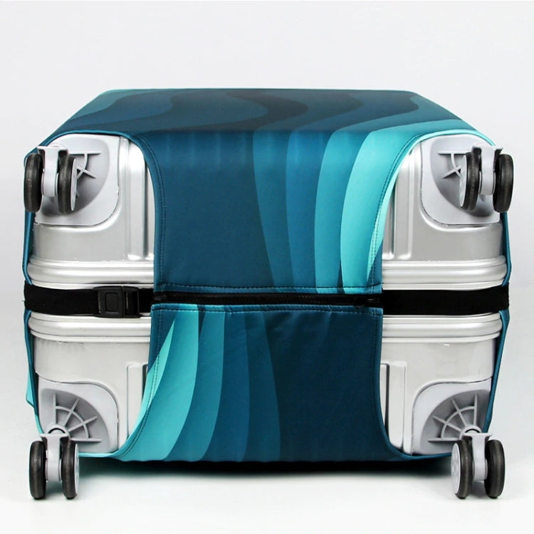 Travel Abrasion-resistant Elastic Luggage Protective Cover Suitcase Dust Covers, Size:29-32 inch(Green Ripple)