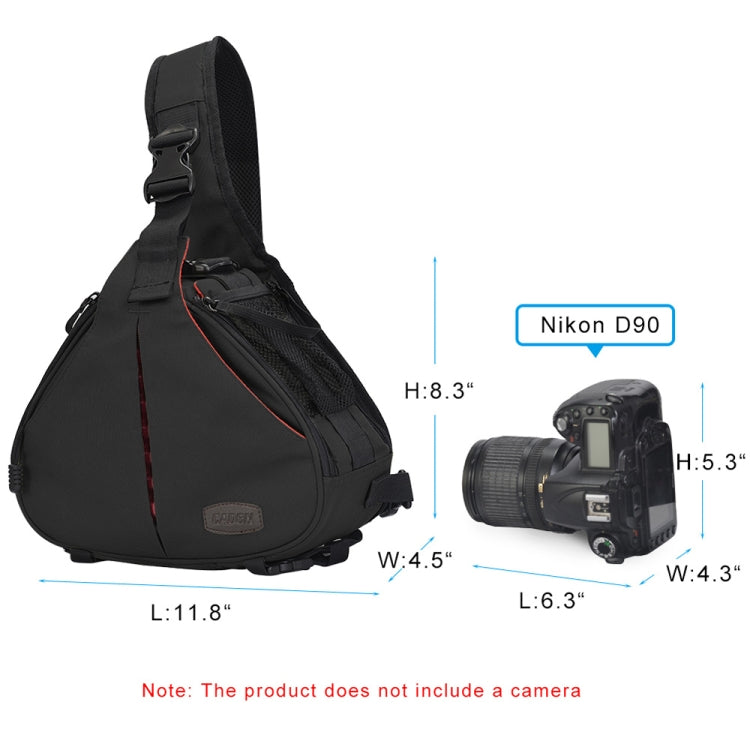 CADeN K1 DSLR Camera Shoulder Water-resistant Bag with Rain Cover(Black)