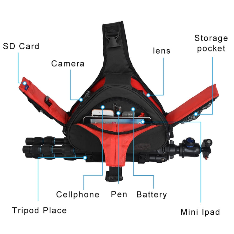 CADeN K1 DSLR Camera Shoulder Water-resistant Bag with Rain Cover(Black)