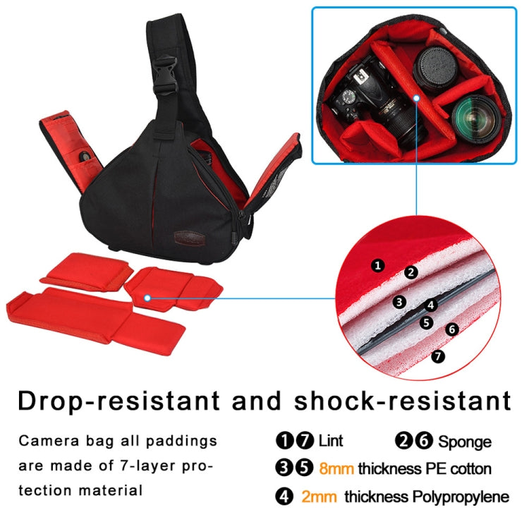 CADeN K1 DSLR Camera Shoulder Water-resistant Bag with Rain Cover(Black)