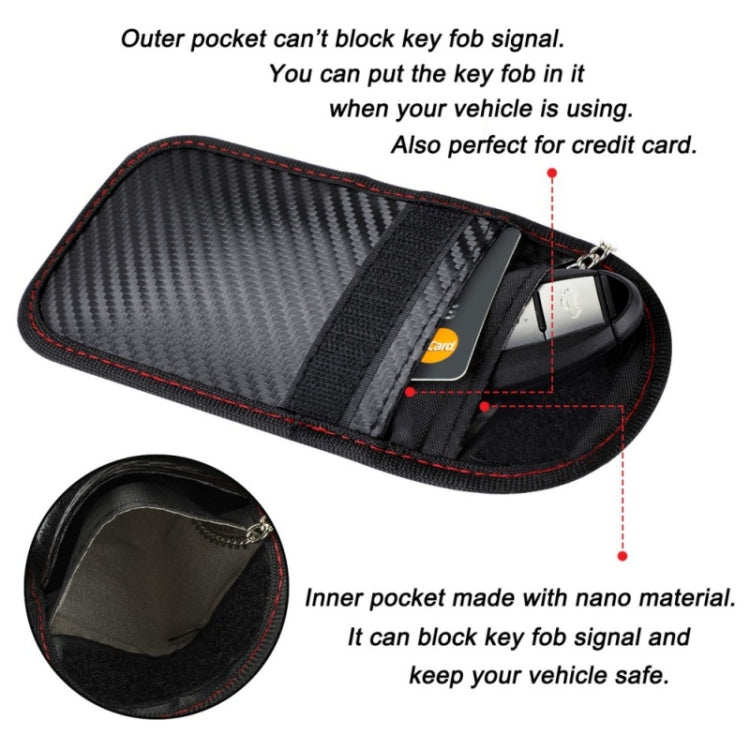 2 PCS Antimagnetic RFID Car Key Mobile Phone Bag Shielding Set Radiation Cell Phone Pocket