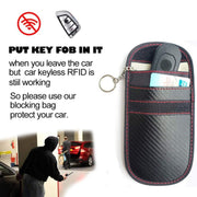 2 PCS Antimagnetic RFID Car Key Mobile Phone Bag Shielding Set Radiation Cell Phone Pocket