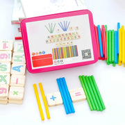Montessori Early Learning Math Tools Digital Stick Children Kindergarten Teaching Aids(Magnetic Stickers)