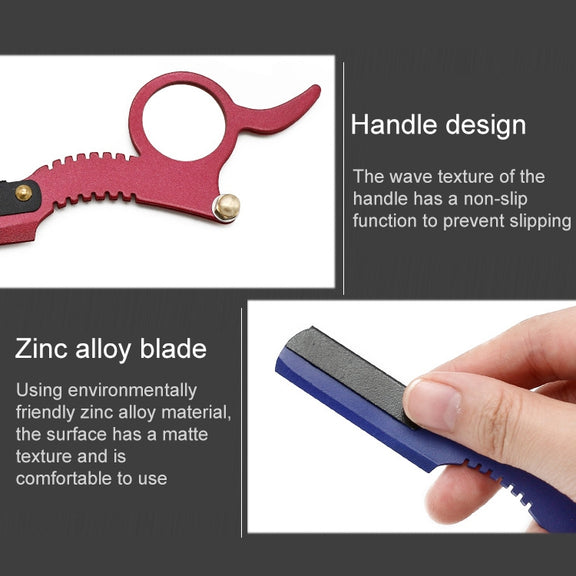 Stainless Steel Vintage Razor Thumb Razor(Purple)